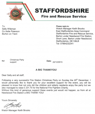 Staffordshire Fire and Rescue Service's charitable Christmas party: A great success! 7