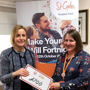 £700 raised for St. Giles during Wills Fortnight 6