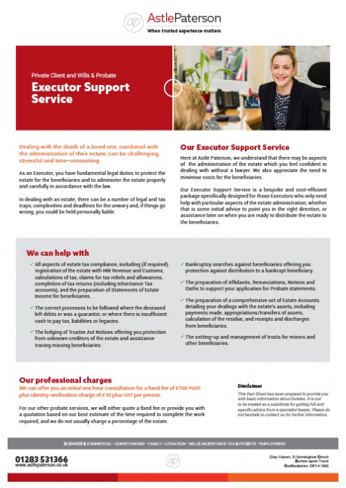 Executor Support Service 1