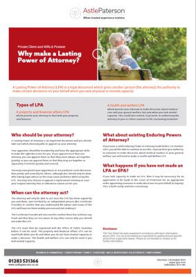 Why Make a Lasting Power of Attorney? 10