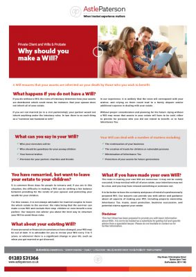 Why should you make a Will? 6
