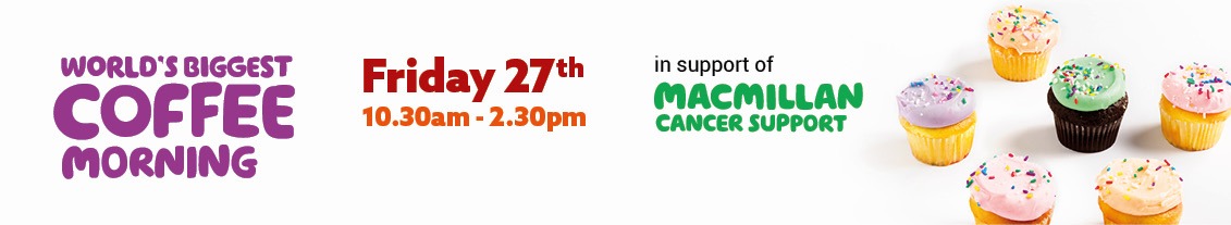 You're invited to our 5th annual MacMillan Coffee Morning 1 Join us for our MacMillan Coffee Morning