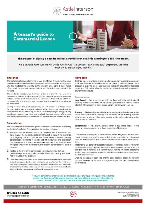A tenant’s guide to Commercial Leases 1