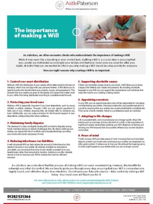 The importance of making a will 3
